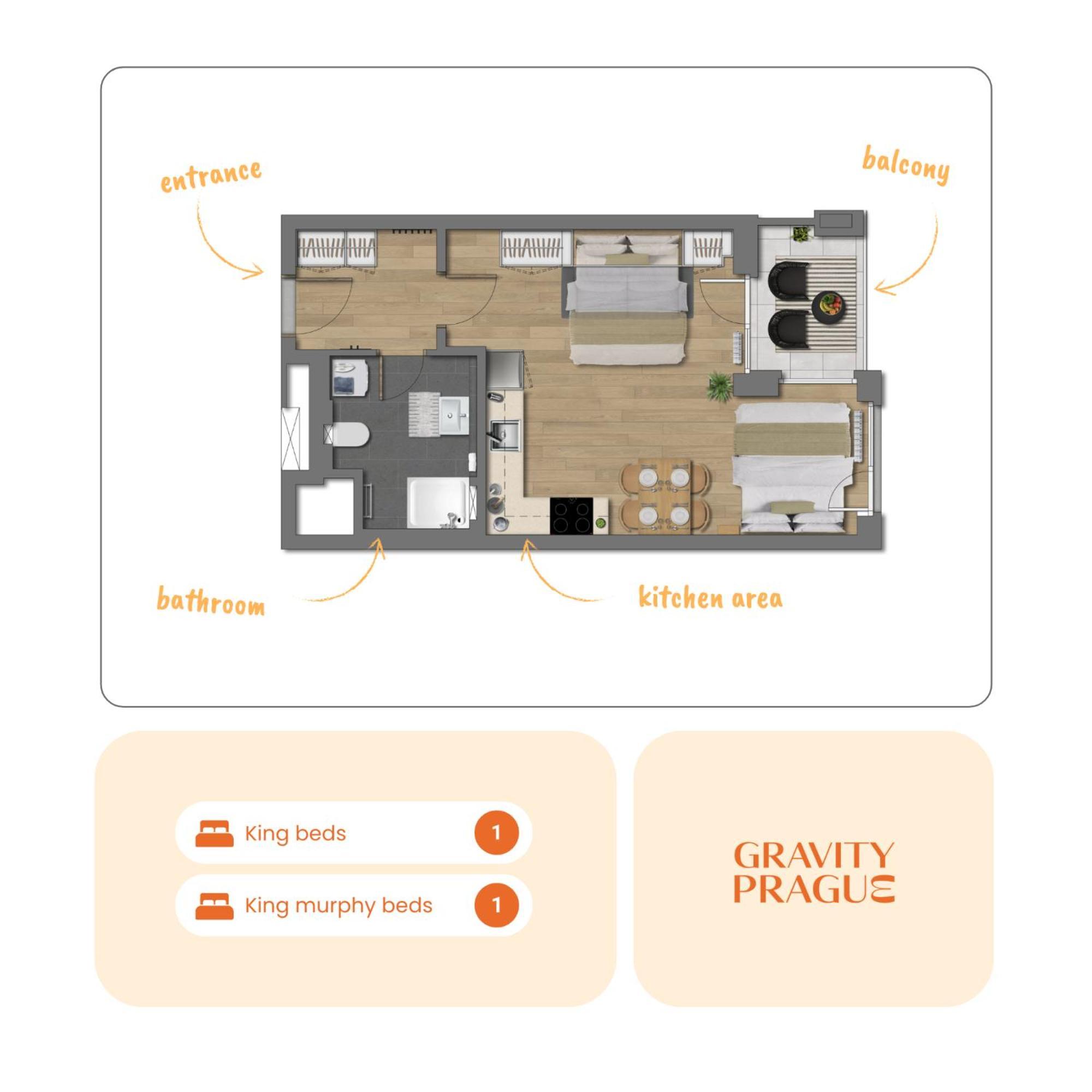 Yellow Apartment - Balcony, Free Parking, By Gravity Prag Dış mekan fotoğraf
